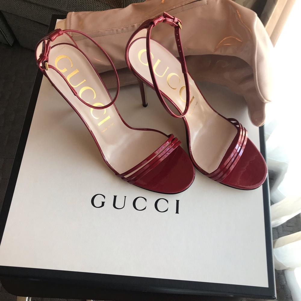 New Gucci ILSE Red Sandal red - Picture 2 of 8